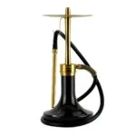 ODUMAN INFINITY HOOKAH - BLACK GLASS-GOLD BODY