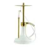 ODUMAN INFINITY HOOKAH - WHITE GLASS-GOLD BODY