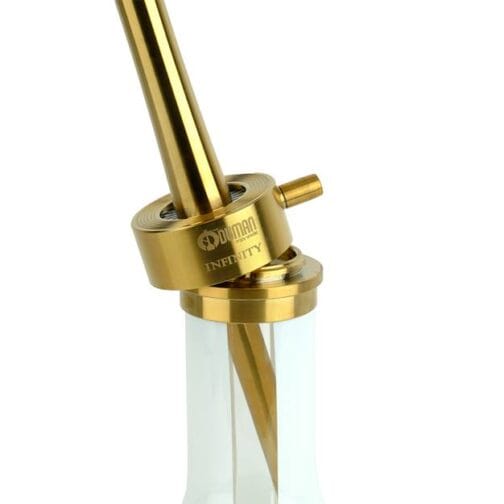 ODUMAN INFINITY HOOKAH - WHITE GLASS-GOLD BODY - Image 5