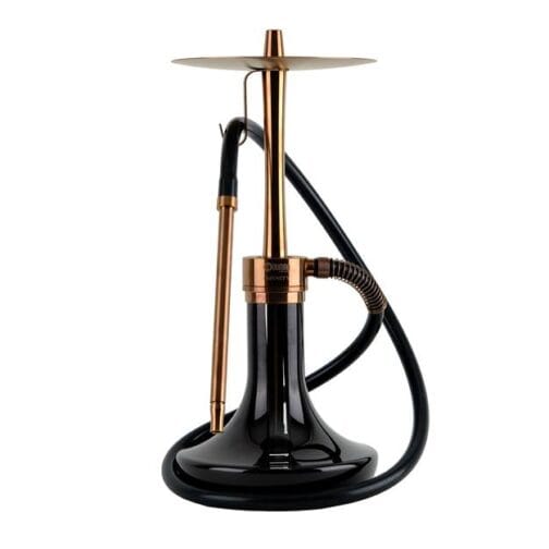 ODUMAN INFINITY HOOKAH - BLACK GLASS-BRONZE BODY
