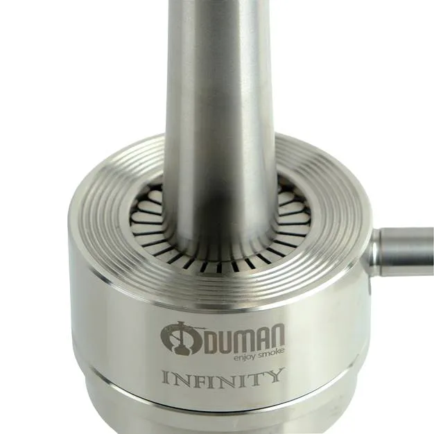 ODUMAN INFINITY HOOKAH - BLACK GLASS-SILVER BODY - Image 4