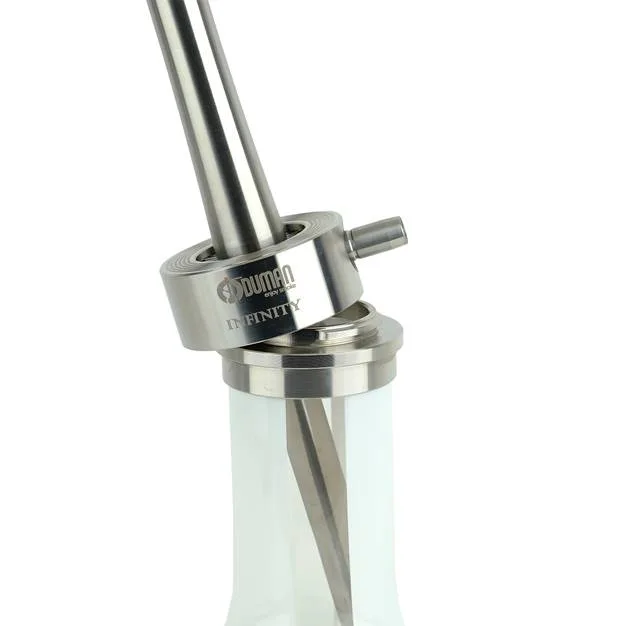 ODUMAN INFINITY HOOKAH - WHITE GLASS-SILVER BODY - Image 5