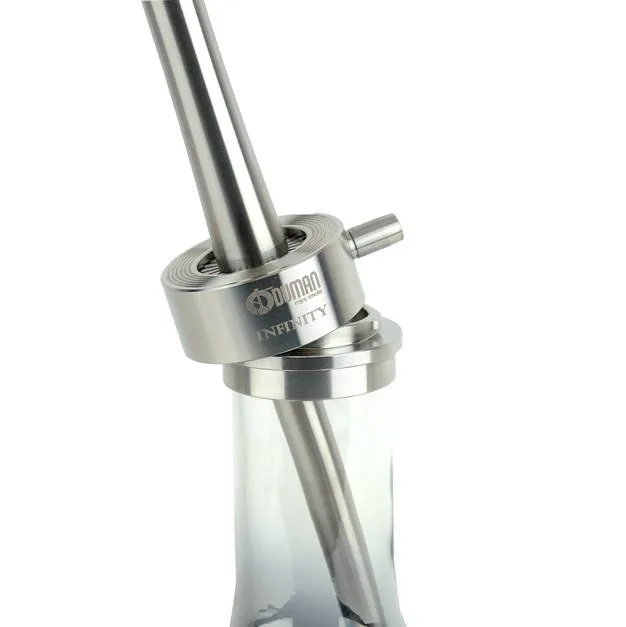 ODUMAN INFINITY HOOKAH - SILVER GLASS-SILVER BODY - Image 5