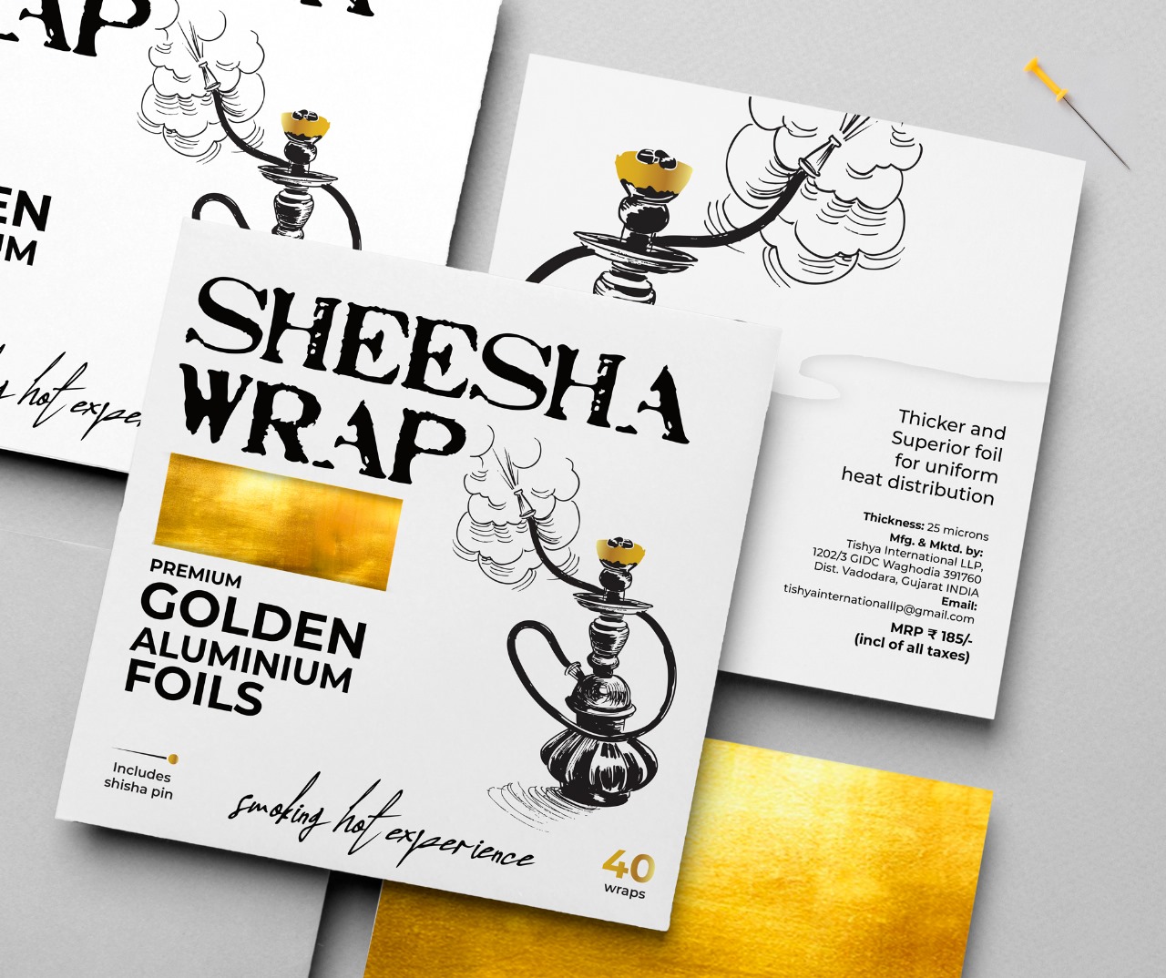 SHEESHA WRAP GOLDEN FOIL 25MIC - Image 2