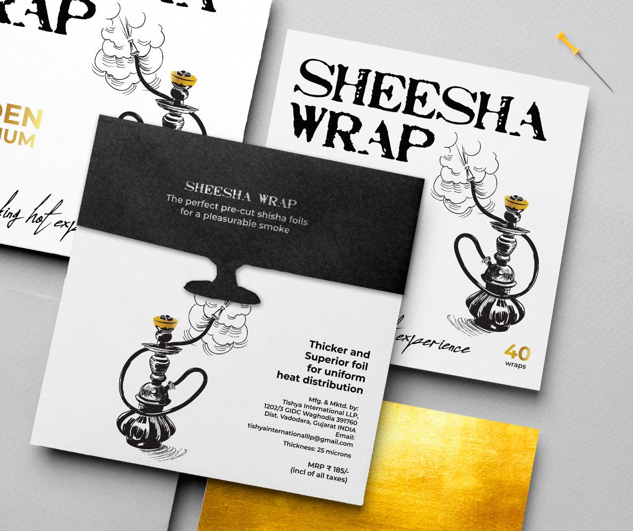 SHEESHA WRAP GOLDEN FOIL 25MIC - Image 3