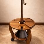 SHISHA WOODEN TROLLY STAND