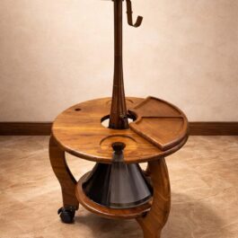 SHISHA WOODEN TROLLY STAND