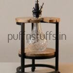 SHISHA WOODEN TROLLY STAND